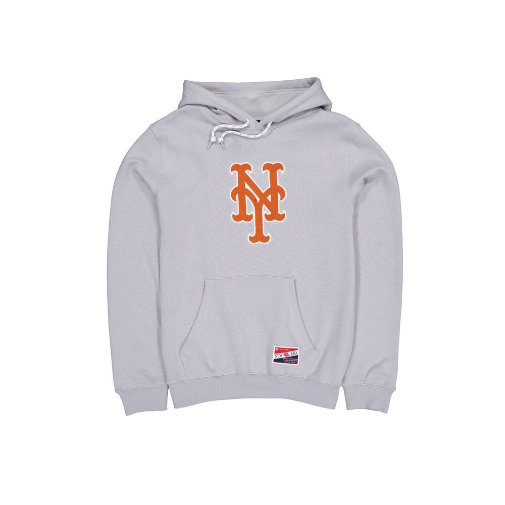 New Era New York Mets Throwback Gray Hoodie - Size S